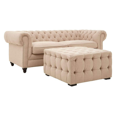 Hamilton Interiors, Artois3 Seater Beige Linen Sofa - House of Isabella UK
