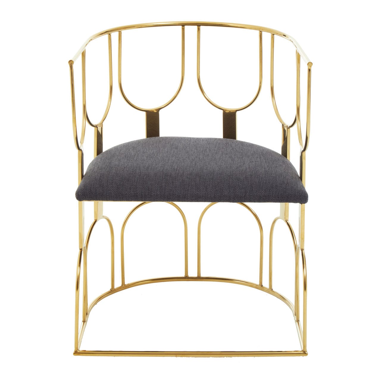Hamilton Interiors Living Azalea Black And Gold Finish Chair House of Isabella UK