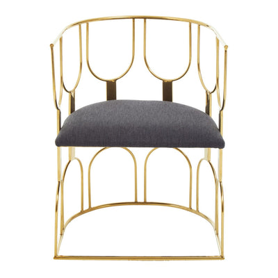 Hamilton Interiors Living Azalea Black And Gold Finish Chair House of Isabella UK