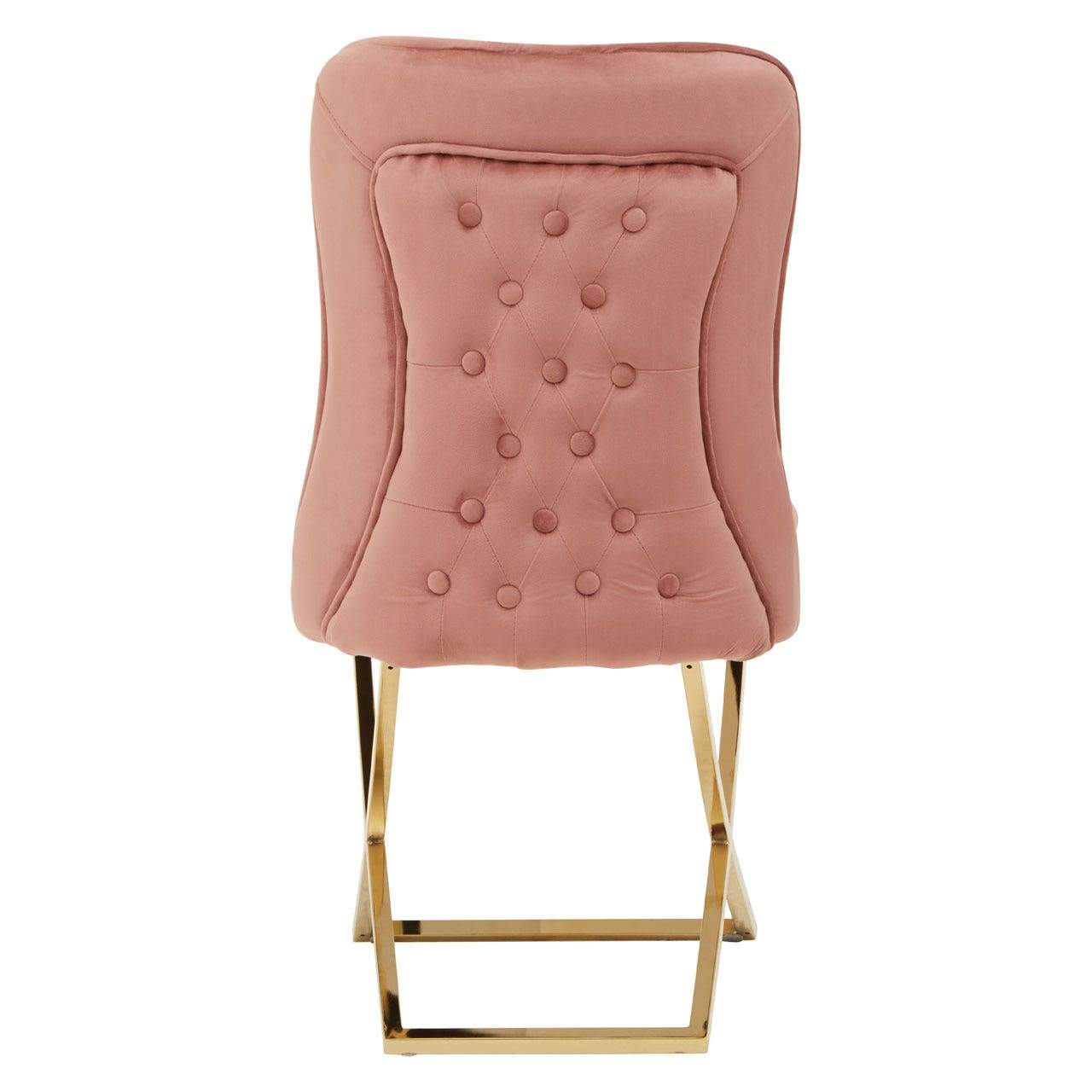 Hamilton Interiors Living Belle Dusky Pink Velvet Chair House of Isabella UK