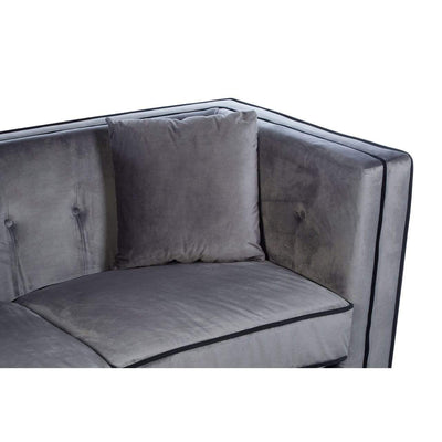 Hamilton Interiors, Bular Grey Velvet 2 Seat Sofa - House of Isabella UK