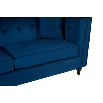 Hamilton Interiors, Bular Navy Velvet 3 Seat Sofa - House of Isabella UK