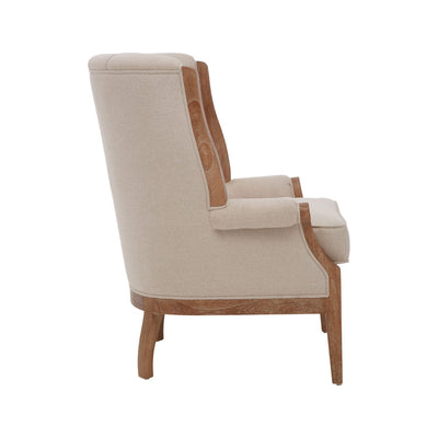 Hamilton Interiors Living Cabra Cream Fabric Chair With Straight Legs House of Isabella UK