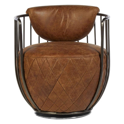 Hamilton Interiors, Cantan Light Brown Leather Chair - House of Isabella UK