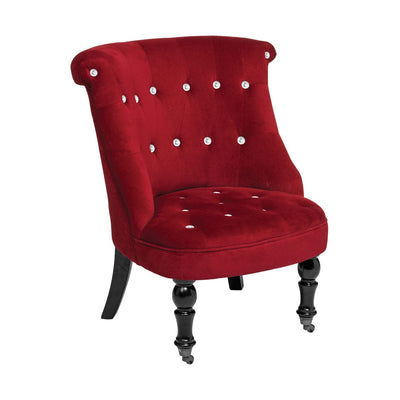 Hamilton Interiors Living Chesterfield Red Velvet Chair House of Isabella UK