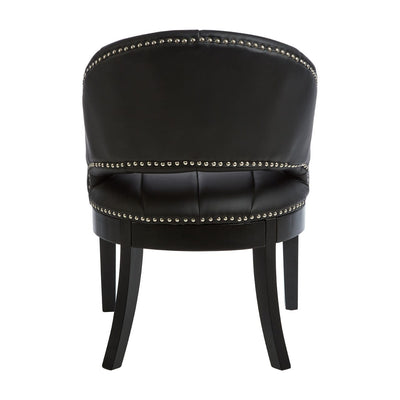 Hamilton Interiors Living Dorchester Black Faux Leather Chair House of Isabella UK