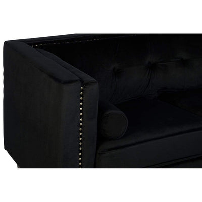 Hamilton Interiors, Elisea 2 Seat Black Velvet Sofa - House of Isabella UK