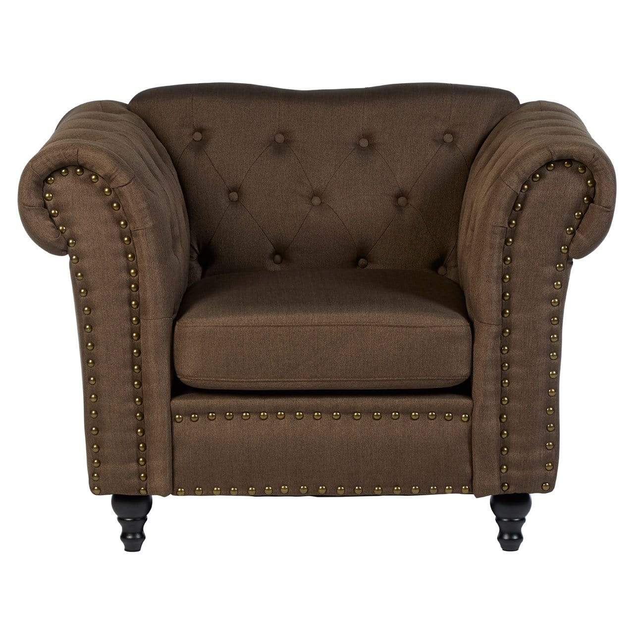 Hamilton Interiors, Fabian Natural Chesterfield Chair - House of Isabella UK