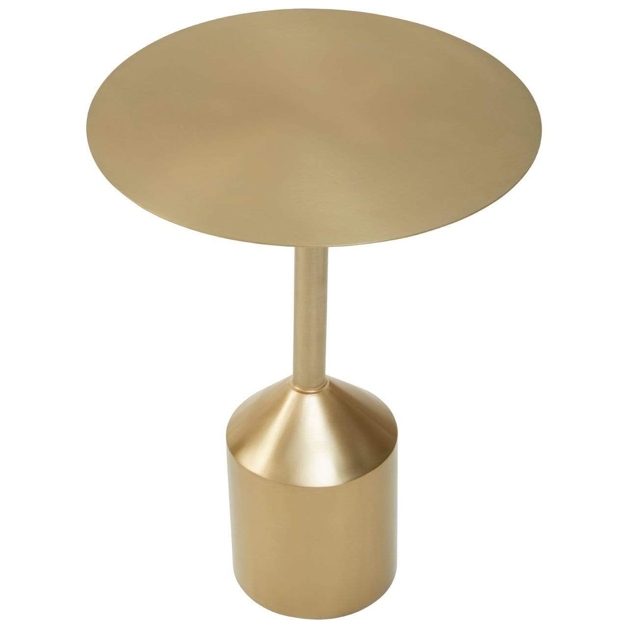 Hamilton Interiors Living Ford Gold Finish Side Table Large House of Isabella UK