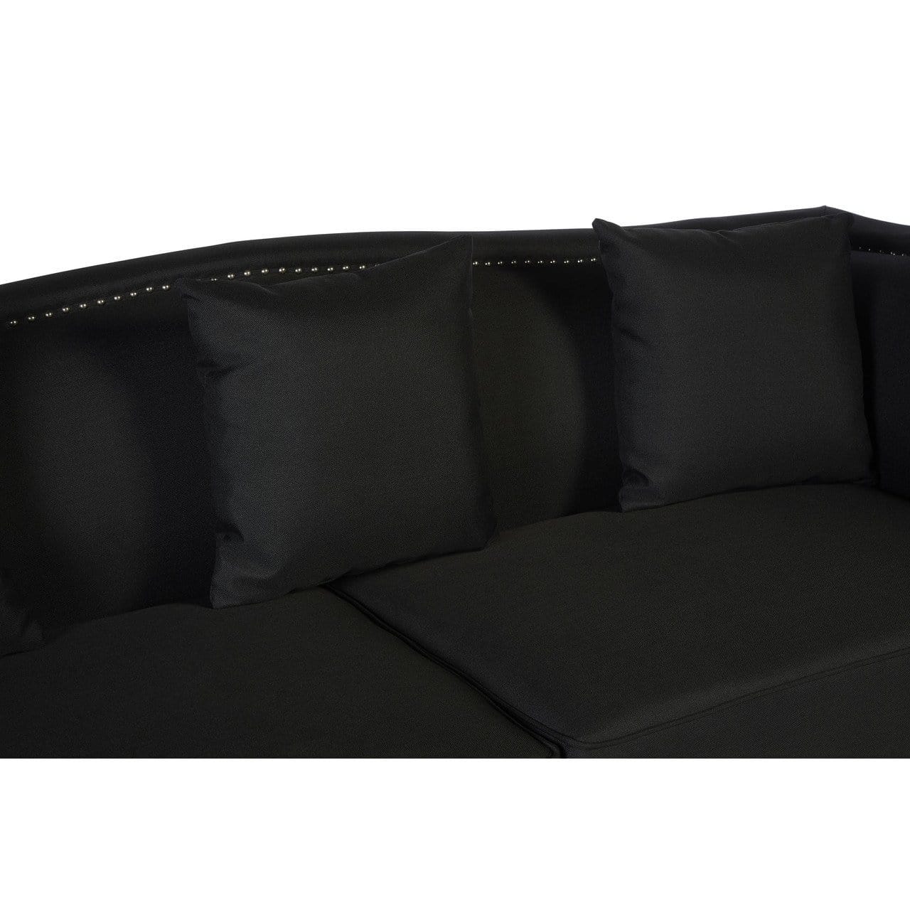 Hamilton Interiors Living Freya 3 Seat Black Fabric Sofa House of Isabella UK