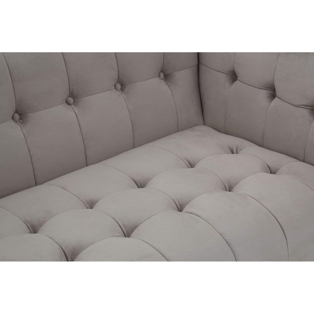 Hamilton Interiors Living Harissa 3 Seat Grey Velvet Sofa House of Isabella UK