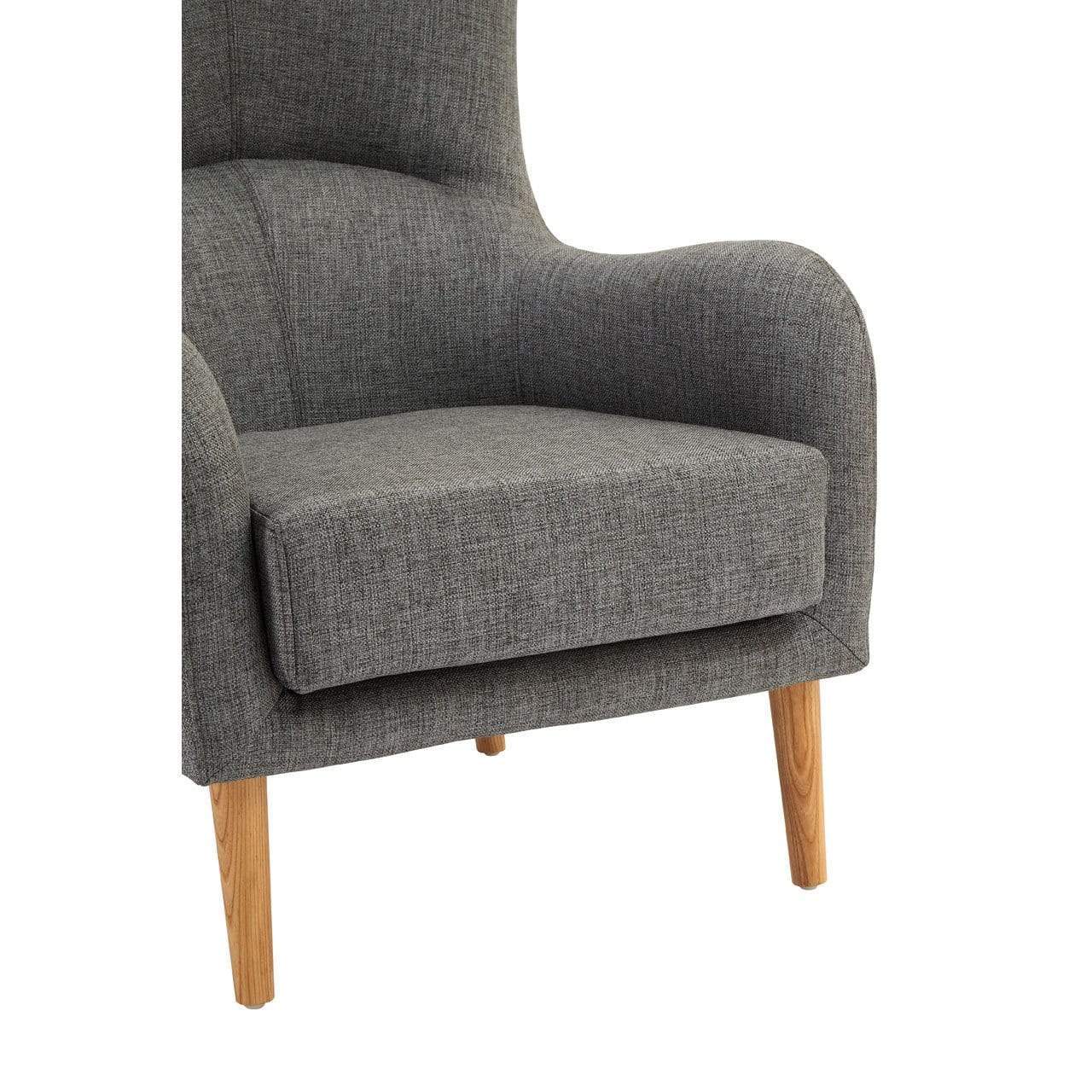 Hamilton Interiors Living Kendall Grey Fabric Chair House of Isabella UK