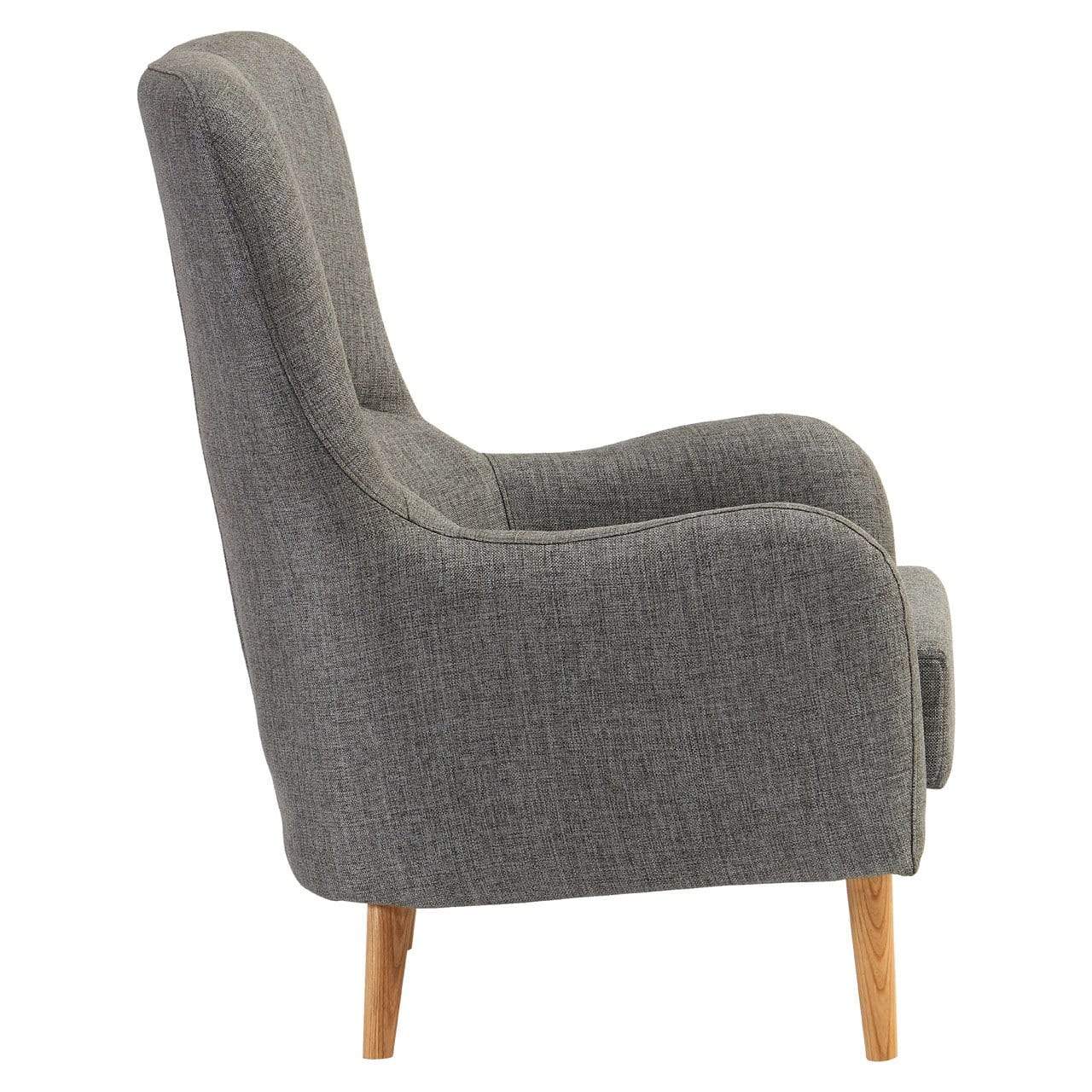 Hamilton Interiors Living Kendall Grey Fabric Chair House of Isabella UK