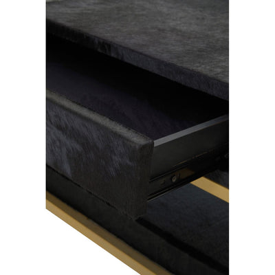 Hamilton Interiors Living Kensington Townhouse Hair On Hide Black And Gold Coffee Table House of Isabella UK