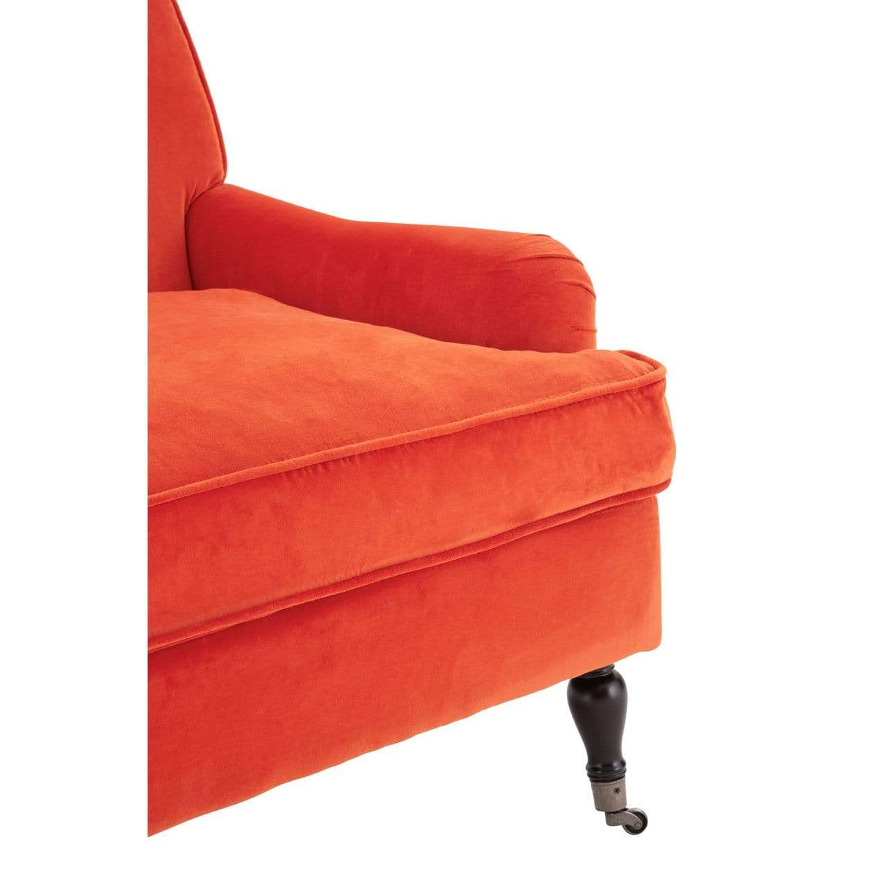 Hamilton Interiors Living Large Orange Plush Velvet Chair House of Isabella UK