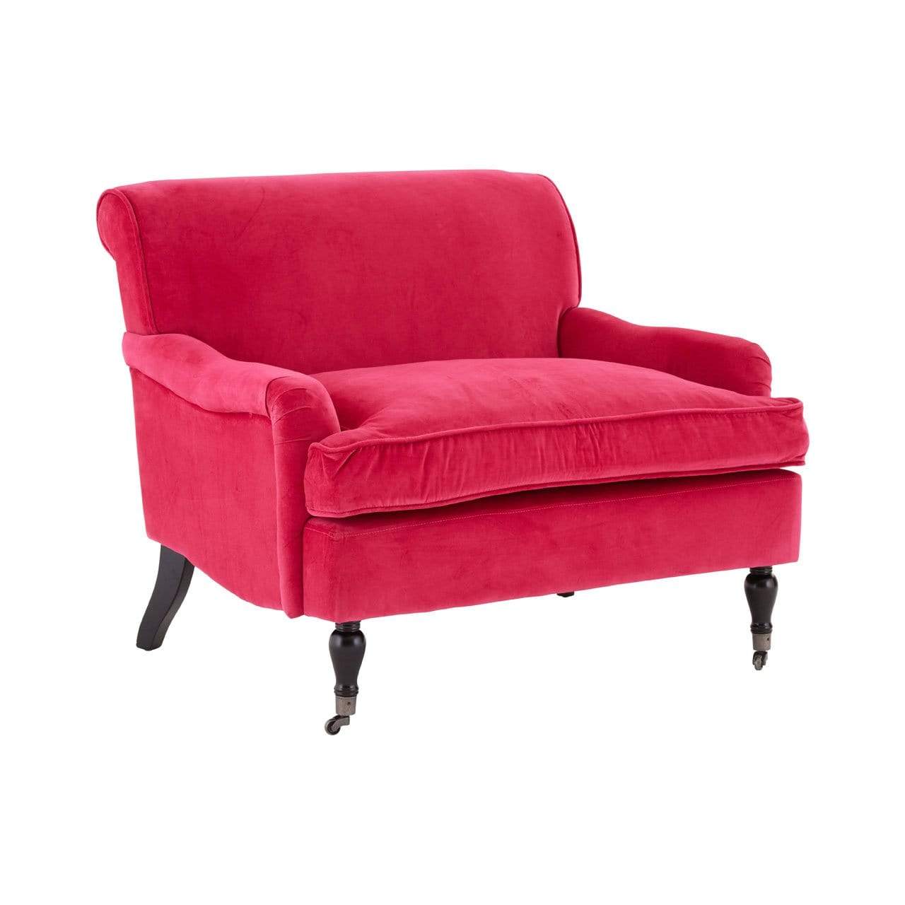 Hamilton Interiors Living Large Pink Plush Velvet Chair House of Isabella UK