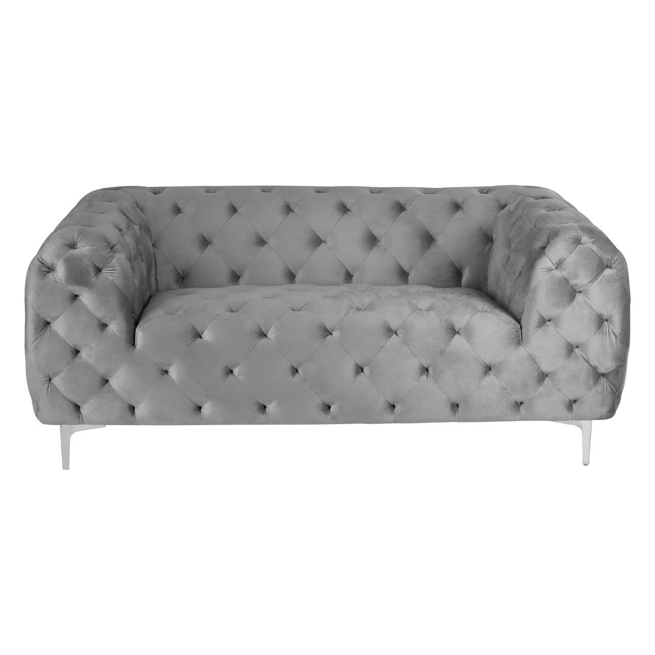 Hamilton Interiors Living Macey 2 Seat Mink Velvet Sofa House of Isabella UK