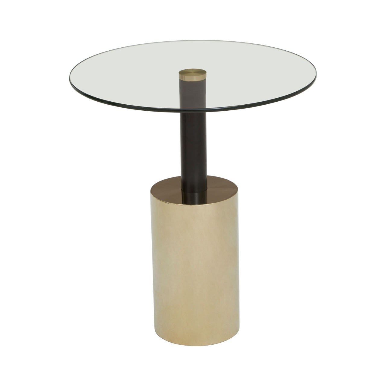 Hamilton Interiors Living Orzo End Table with Warm Metallic Base House of Isabella UK