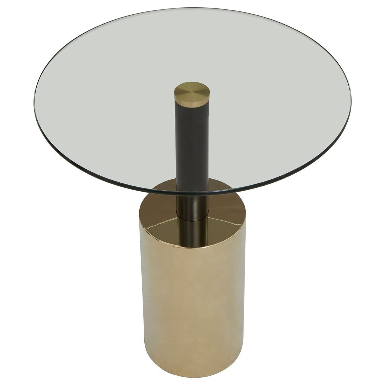 Hamilton Interiors Living Orzo End Table with Warm Metallic Base House of Isabella UK