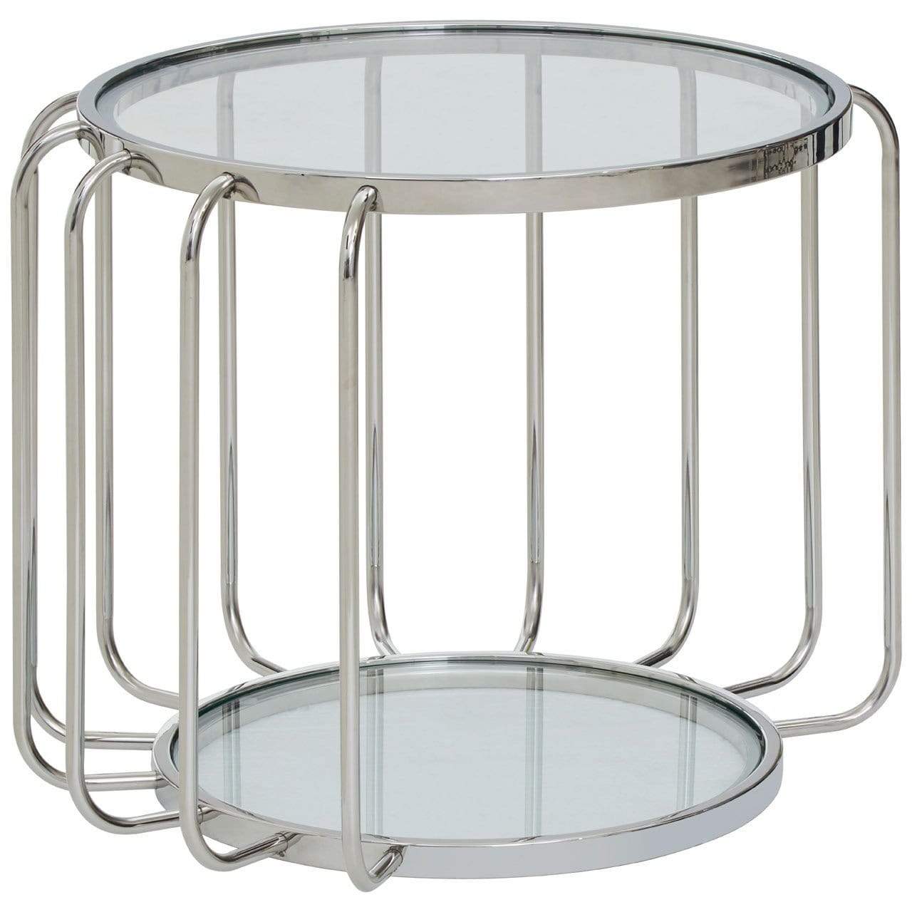 Hamilton Interiors Living Orzo Side Table with Glass Top House of Isabella UK