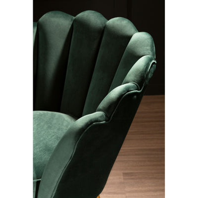 Hamilton Interiors Living Ovala Deep Green Scalloped Chair House of Isabella UK