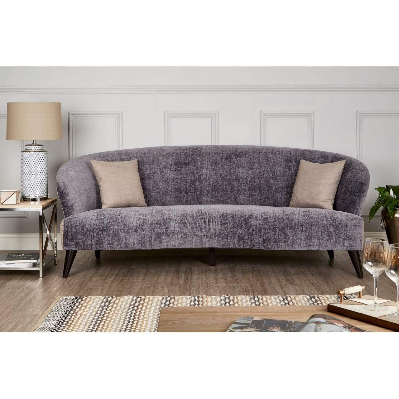 Hamilton Interiors, Reine Grey Velvet 3 Seat Sofa - House of Isabella UK