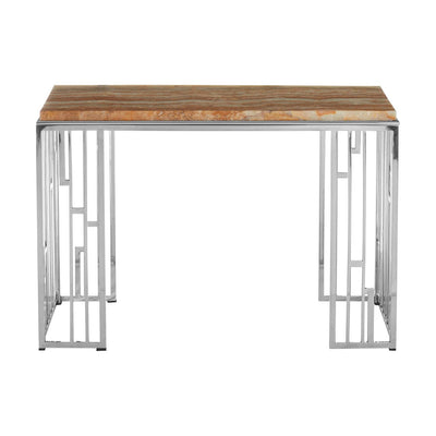 Hamilton Interiors Living Relic Console Table With Onyx Stone Top House of Isabella UK