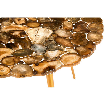 Hamilton Interiors Living Relic Low Side Table With Agate Stone Top House of Isabella UK