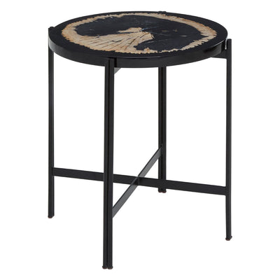 Hamilton Interiors Living Relic Side Table With Resin Powder Coated Frame House of Isabella UK
