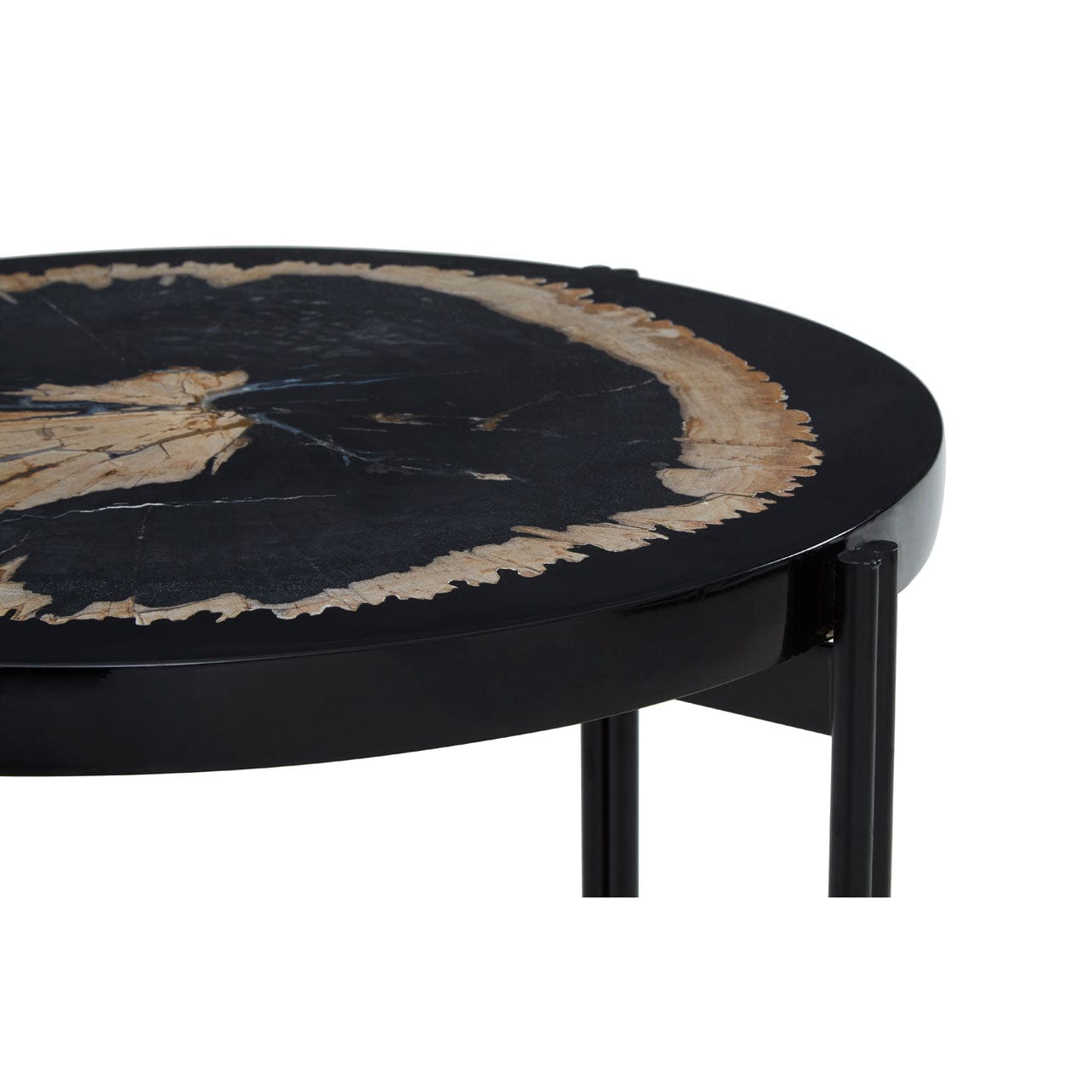 Hamilton Interiors Living Relic Side Table With Resin Powder Coated Frame House of Isabella UK