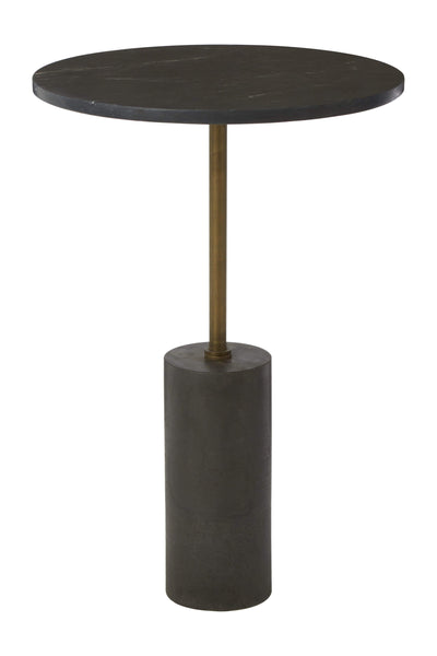 Hamilton Interiors Living Renata Side Table Black Marble Top Antique Brass House of Isabella UK