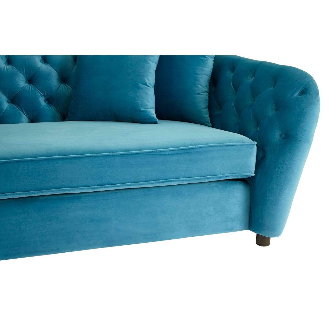 Hamilton Interiors, Riva Cyan Velvet 3 Seat Sofa - House of Isabella UK