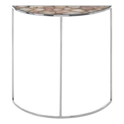 Hamilton Interiors, Rolf Half Moon White Agate Top Table - House of Isabella UK