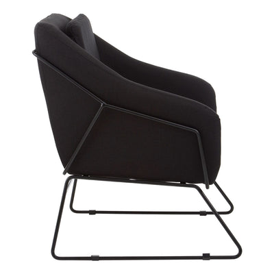 Hamilton Interiors Living Stockholm Black Chair With Metal Legs House of Isabella UK