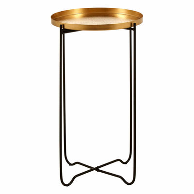 Hamilton Interiors Living Templar Gold Finish Round Top Side Table House of Isabella UK
