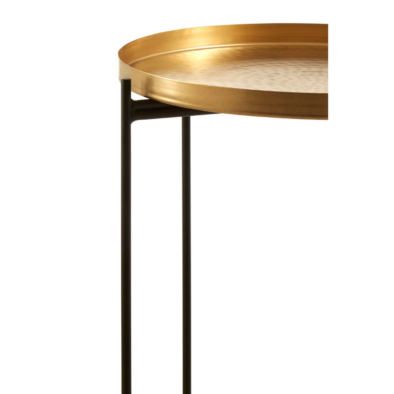 Hamilton Interiors Living Templar Gold Finish Round Top Side Table House of Isabella UK