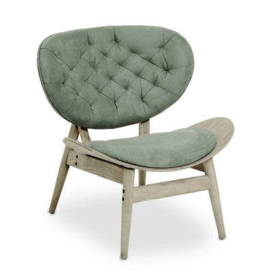 Hamilton Interiors Living Vinsi Green Velvet Chair With Button Detail House of Isabella UK