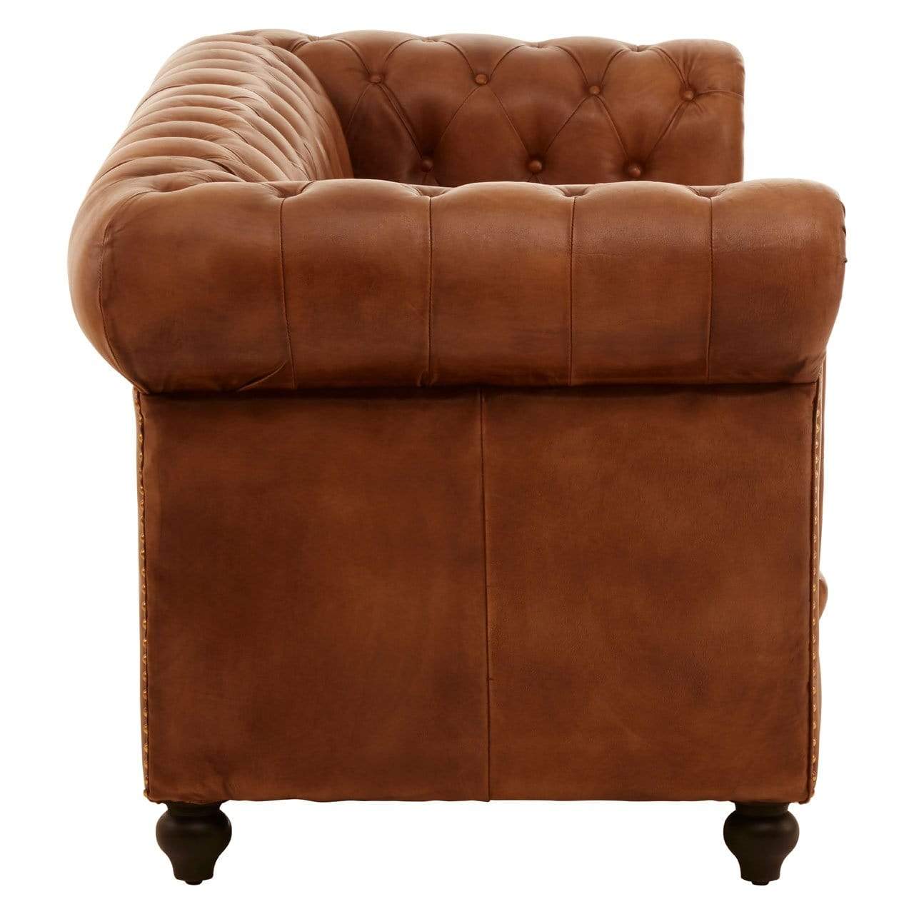 Hamilton Interiors, Western Brown 3 Seat Chesterfield Sofa - House of Isabella UK