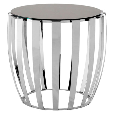 Hamilton Interiors Living Yasmin Stainless Steel Side Table House of Isabella UK