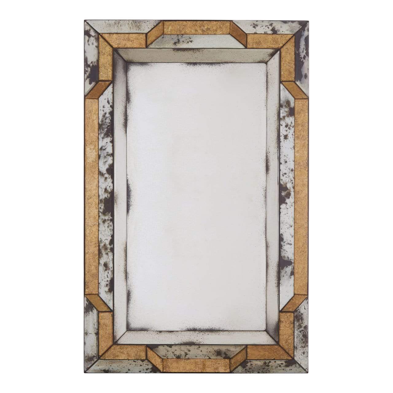 Hamilton Interiors Mirrors Ryzer 3D Black / Gold Finish Wall Mirror House of Isabella UK