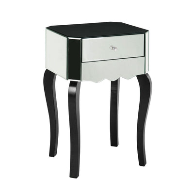 Hamilton Interiors Sleeping Orchid 1 Drawer Mirrored Glass Side Table House of Isabella UK