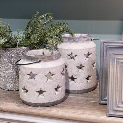 Hill Interiors Accessories Bloomville Large Stone Star Lantern House of Isabella UK