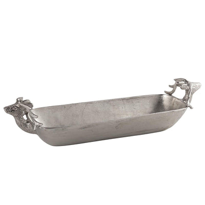 Hill Interiors Accessories Farrah Collection Silver Large Deer Display Tray House of Isabella UK