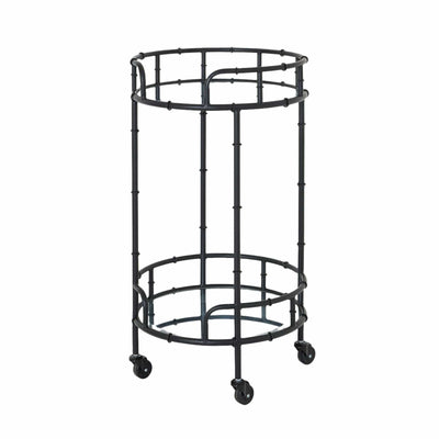 Hill Interiors Dining Black Round Drinks Trolley House of Isabella UK
