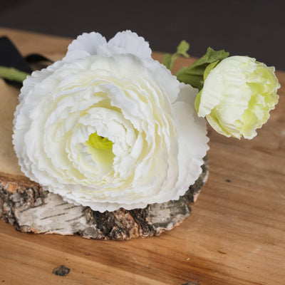 Hill Interiors Gifts & Hampers White Ranunculus Spray House of Isabella UK