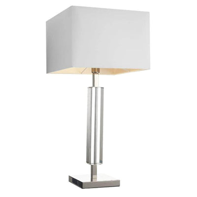 House of Isabella UK Hades - Brushed Nickel And Clear Crystal, Gunmetal with Smoke Crystal Table Lamp | OUTLET House of Isabella UK