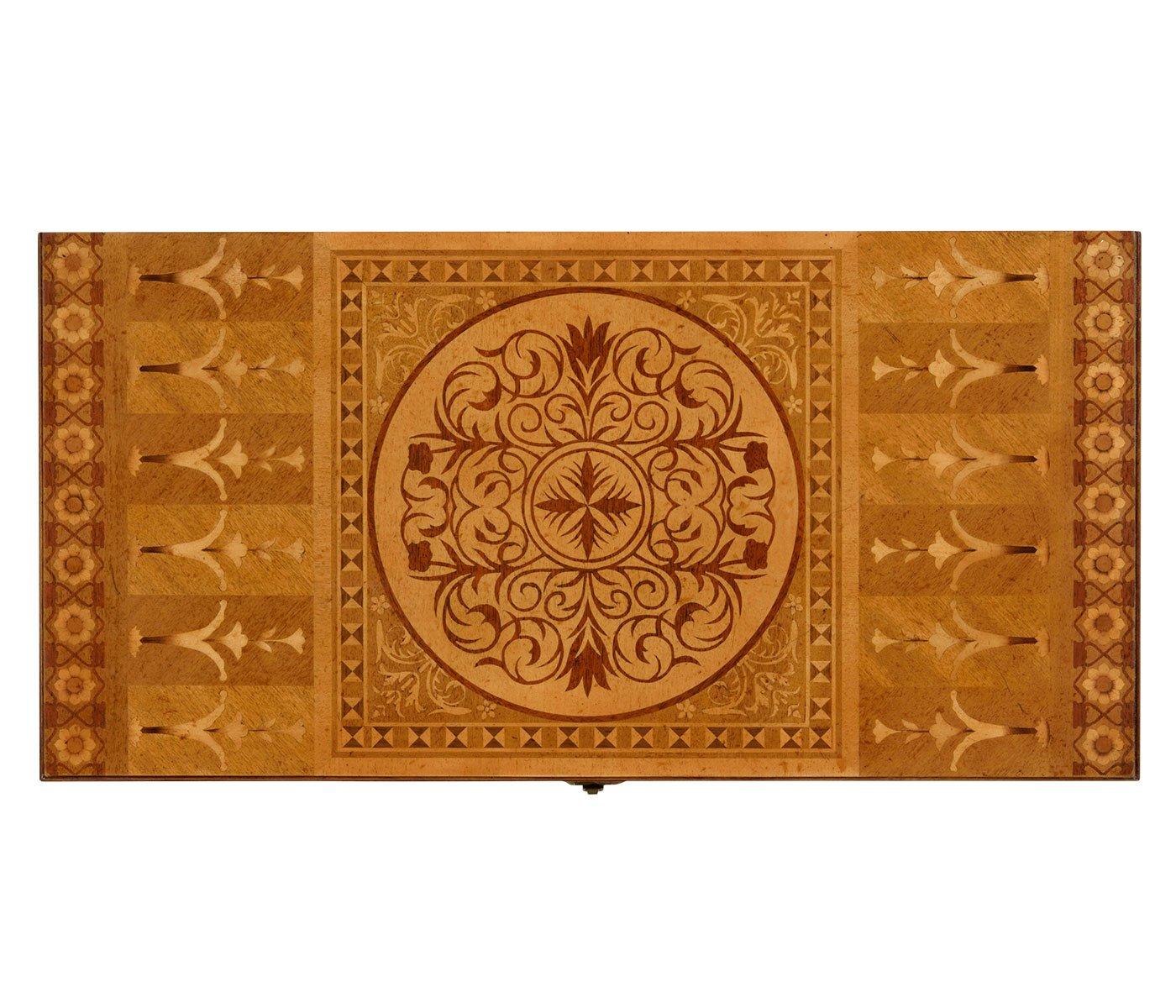 Jonathan Charles Accessories Jonathan Charles Backgammon Board Monarch - Floral Marquetry House of Isabella UK