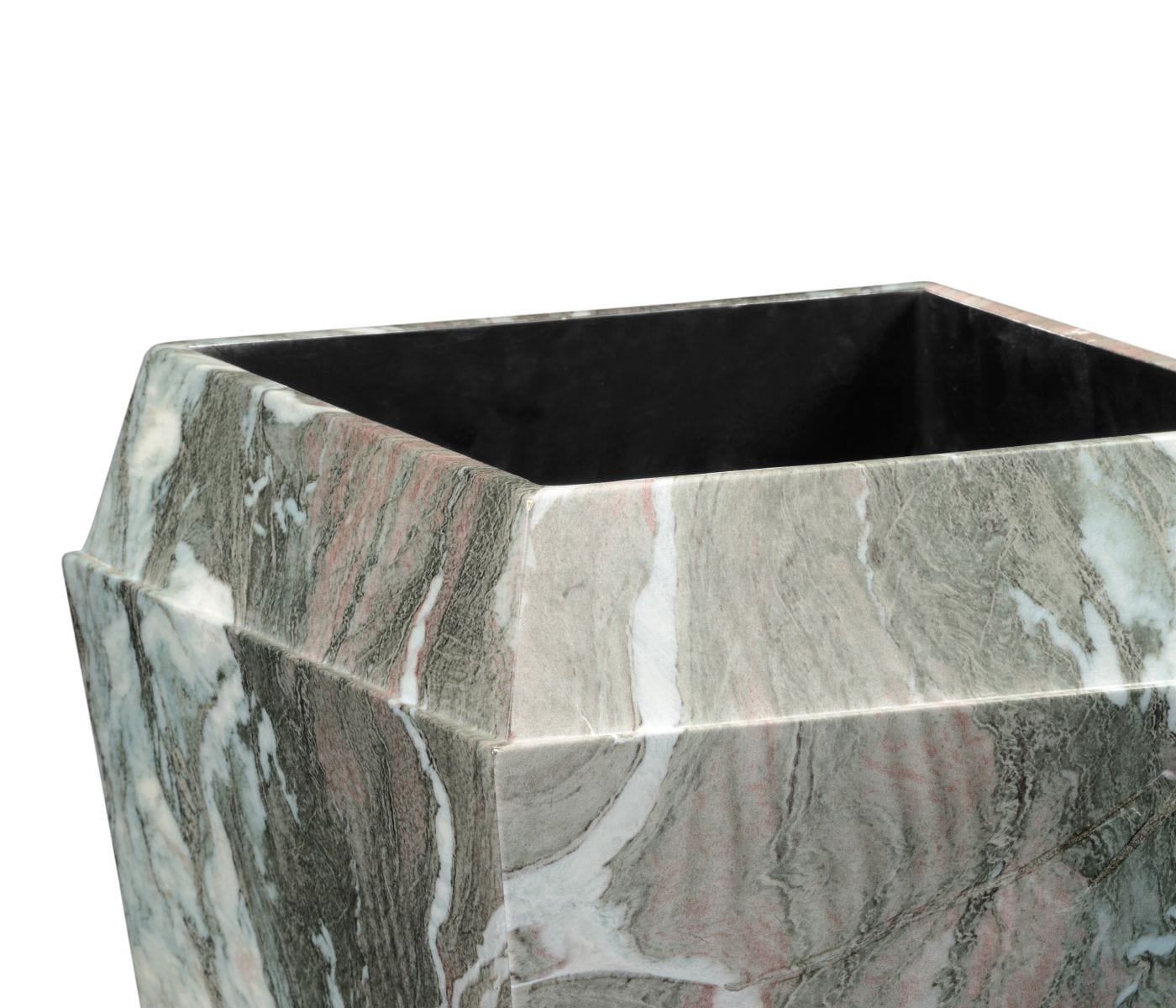 Jonathan Charles Accessories Jonathan Charles Charles Outdoor Small Square Planter in Faux Black Marble House of Isabella UK
