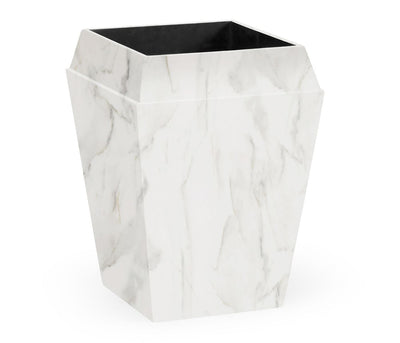 Jonathan Charles Accessories Jonathan Charles Charles Outdoor Small Square Planter in Faux White Marble House of Isabella UK