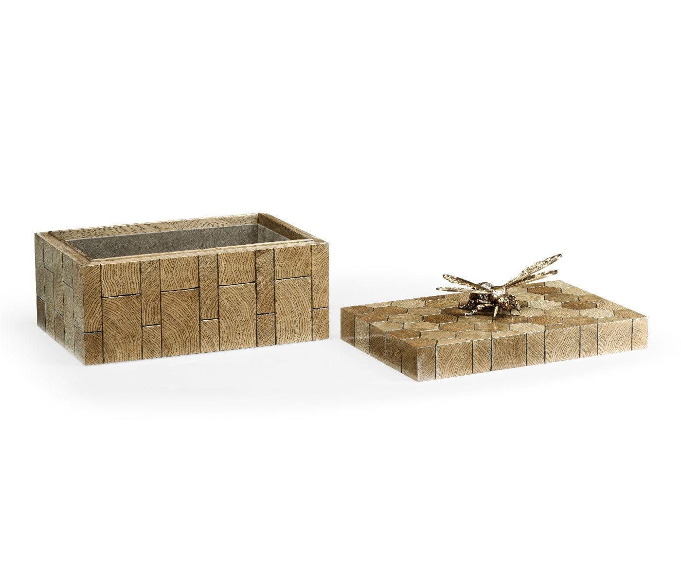 Jonathan Charles Accessories Jonathan Charles Decorative Bee Box in Oyster Honeycomb House of Isabella UK